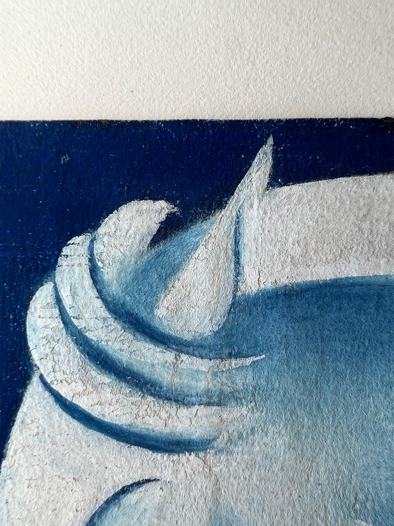 Art-Déco-Pferde in Blau – Pferdeausstellung, Illustration der weiblichen Illustratorin  im Angebot 3