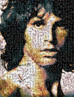 Jim Morrison « Light My Fire », Photomosaïque, Acrylique