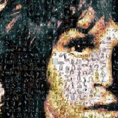 Jim Morrison « Light My Fire », Photomosaïque, Acrylique