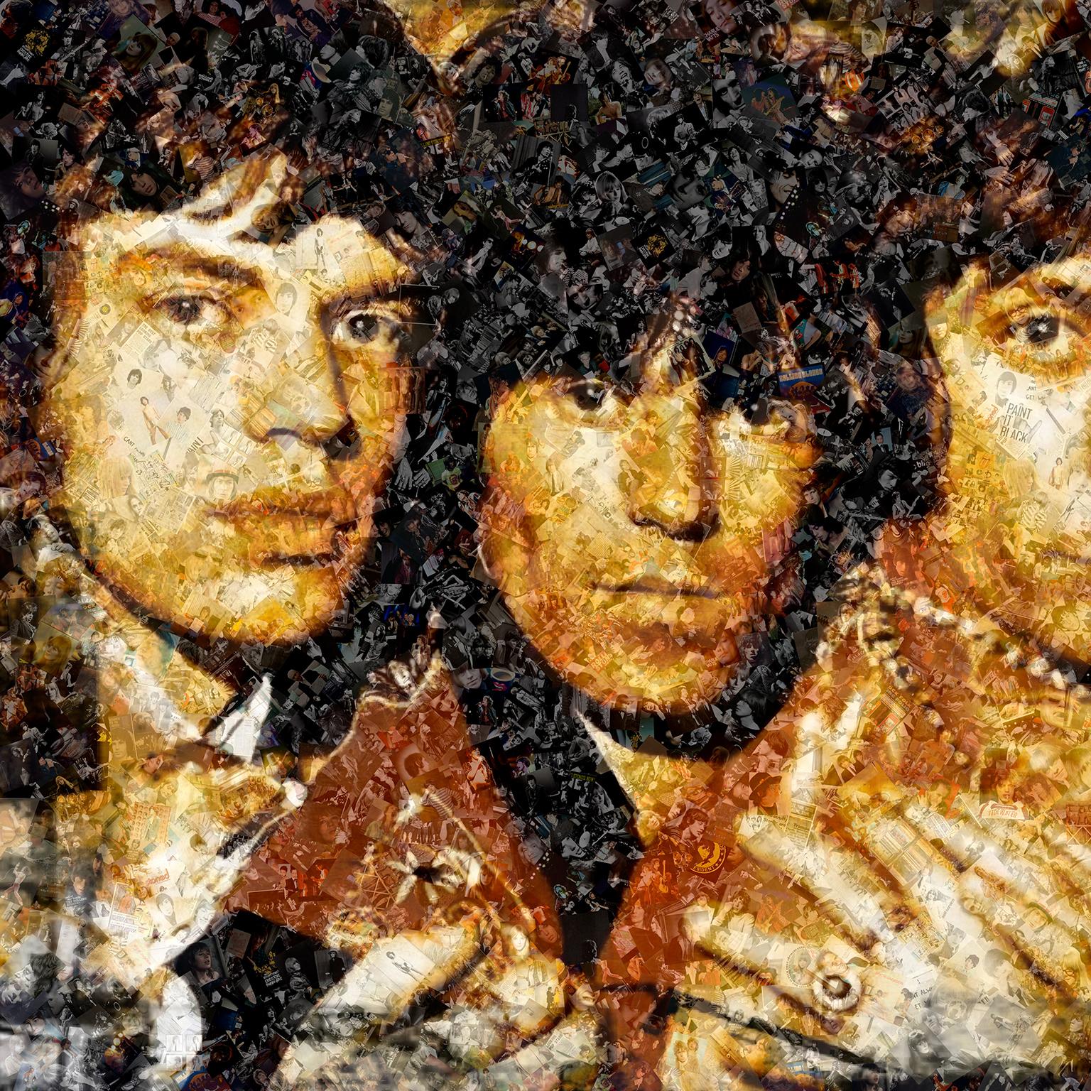 The Rolling Stones, Photomosaic, Acrylic - Photograph by Robin Austin