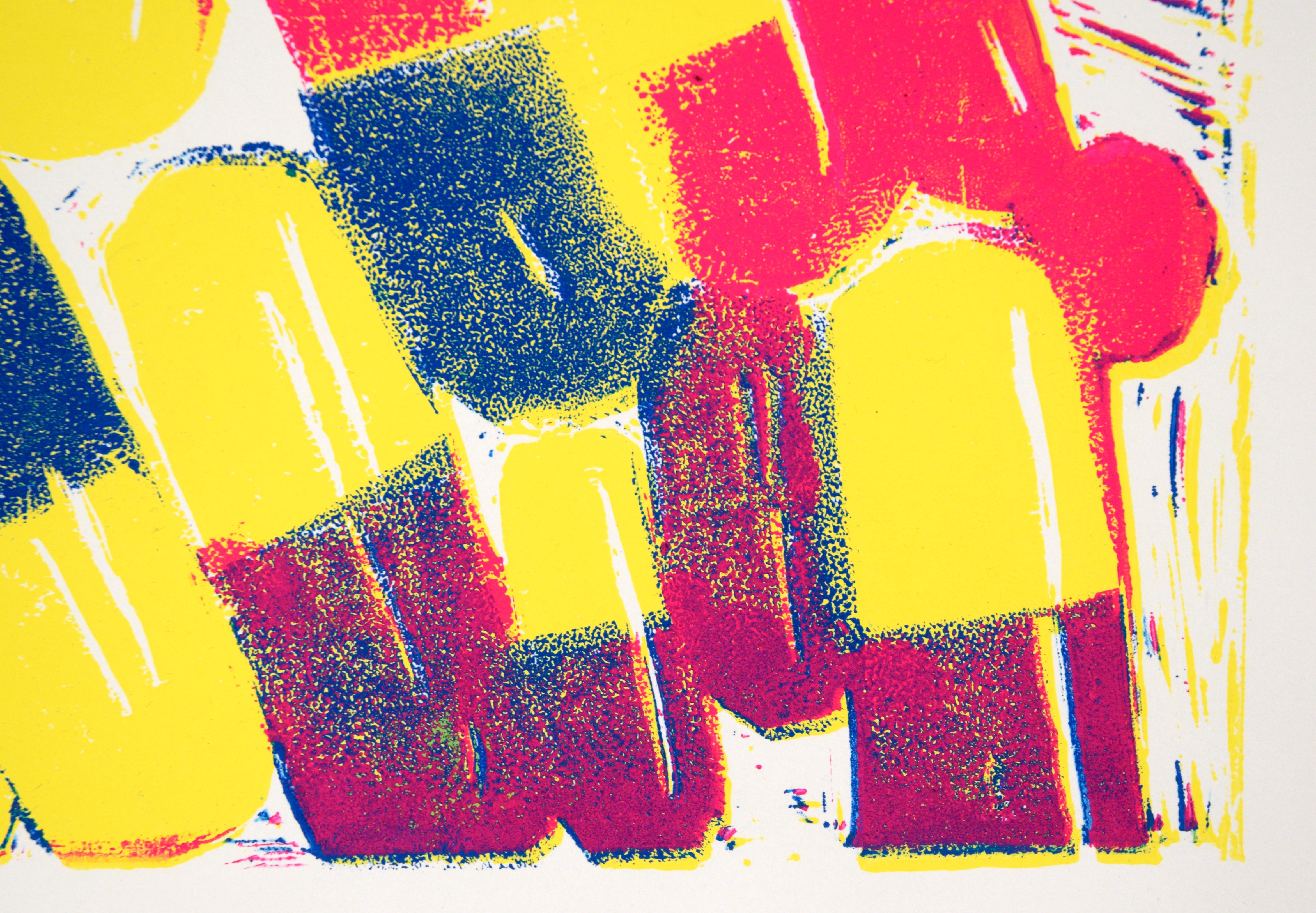 „Pills“ – Outsider Pop Art – Holzschnitt auf Papier (#5/5) im Angebot 1