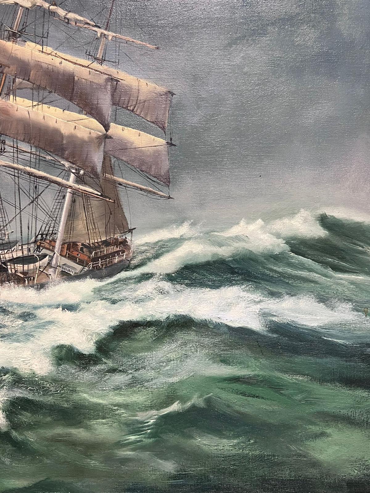 The Cutty Sark
by Robin Brooks (British marine artist, 1943)
signed oil on canvas, framed
frame: 29 x 41 inches
canvas: 24 x 36 inches
provenance: private collection, England
condition: very good and sound condition 