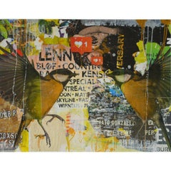 A Little Bird Told Me, 2020 - Acrylic Collage by Robin Burger