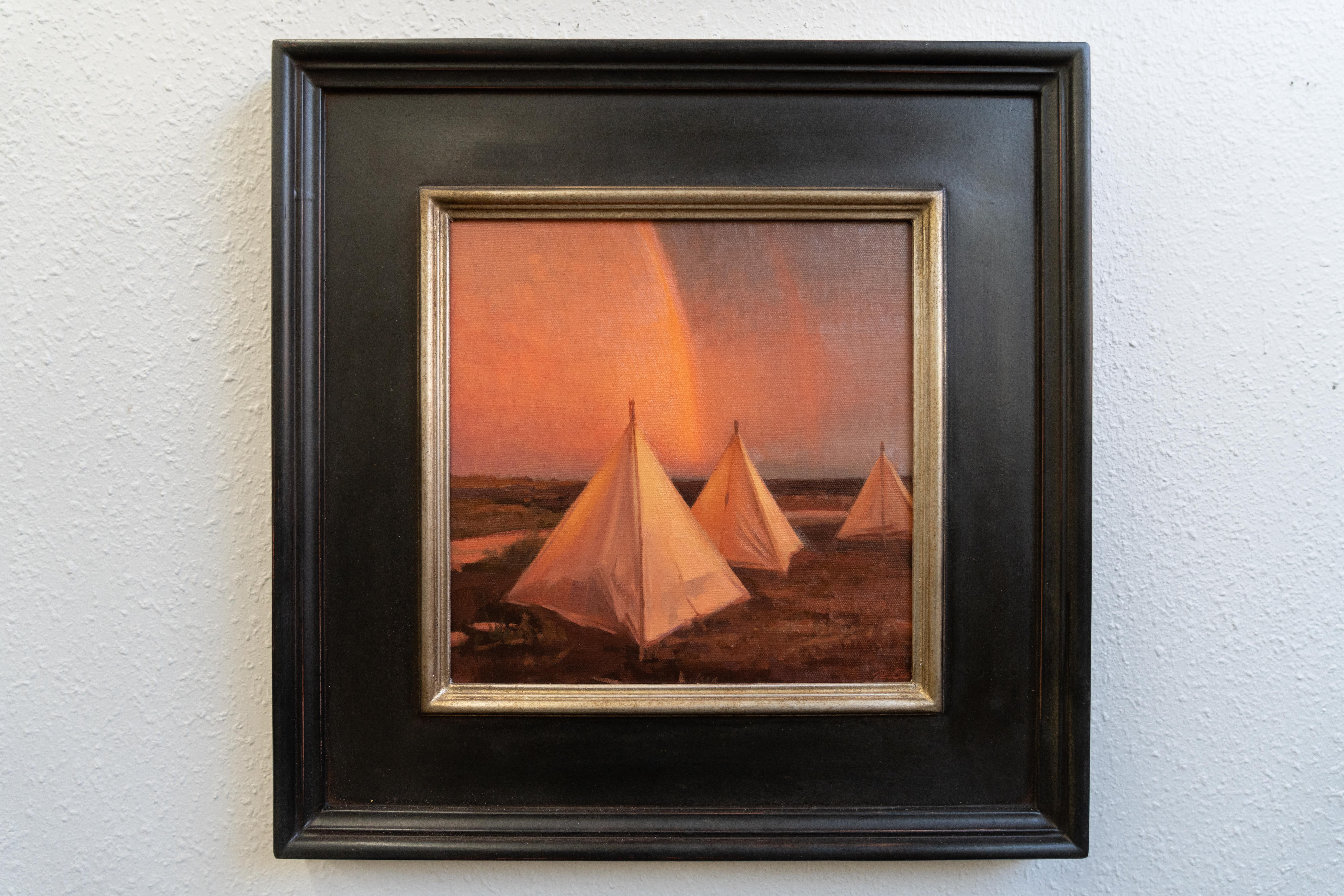 A New Light II, 12 x 12 Pittura a olio - Painting di Robin Cole