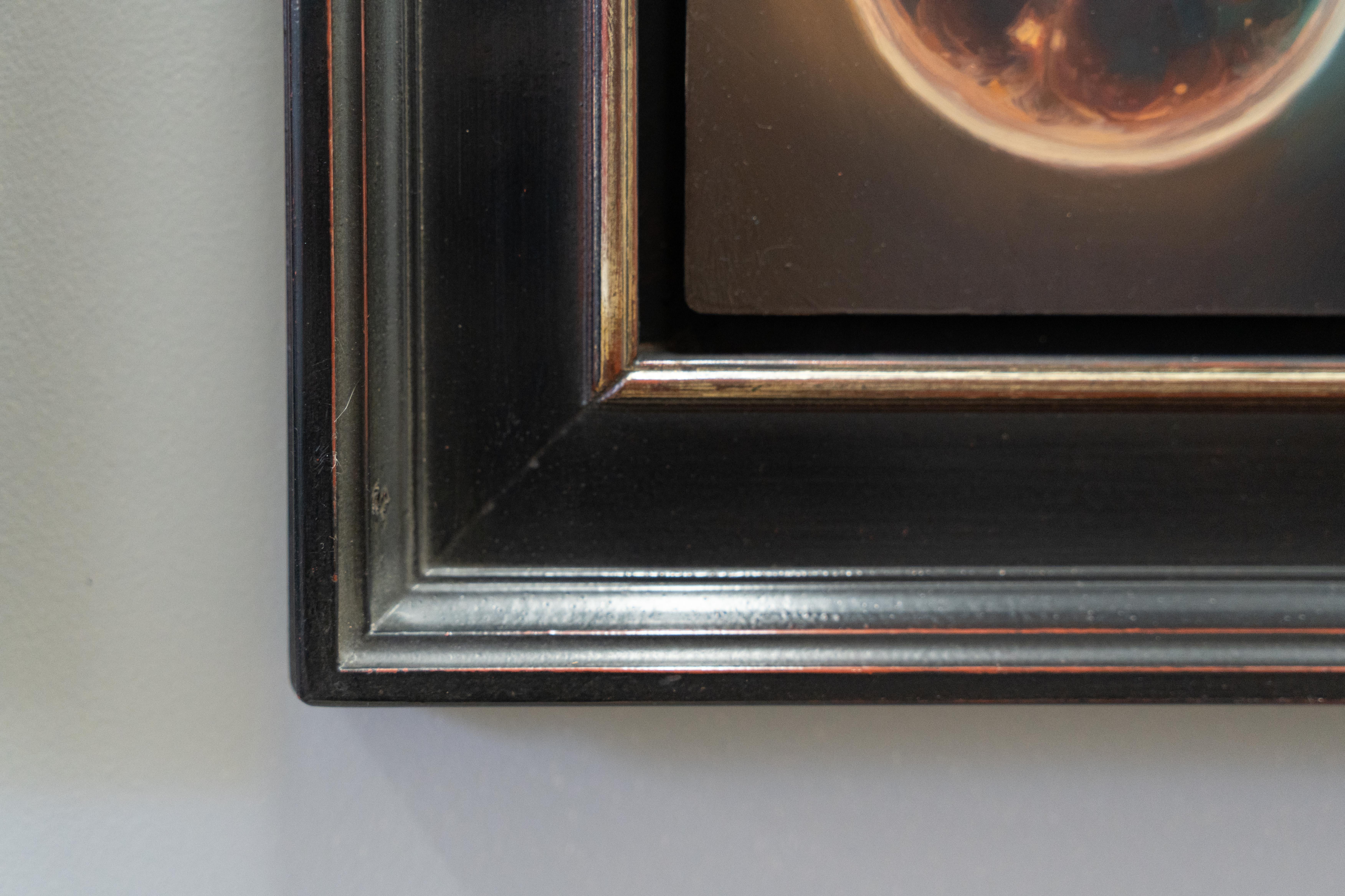 Embrión I, Pintura al óleo 6 x 6 - Landscape Painting Negro de Robin Cole
