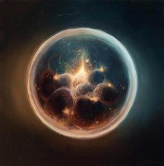 Embryo I, 6 x 6 Oil Painting