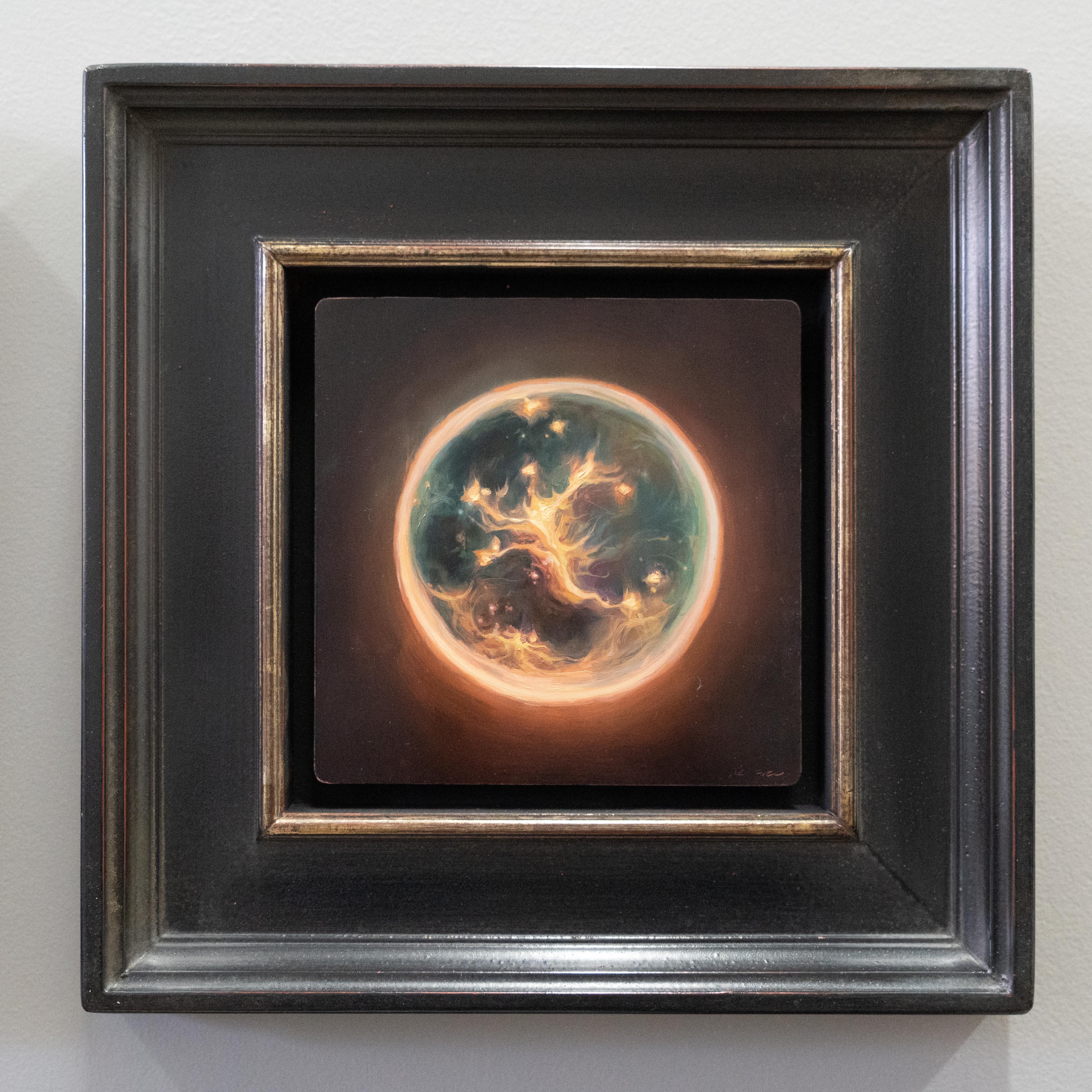 Embrión II, Pintura al óleo 6 x 6 - Painting de Robin Cole