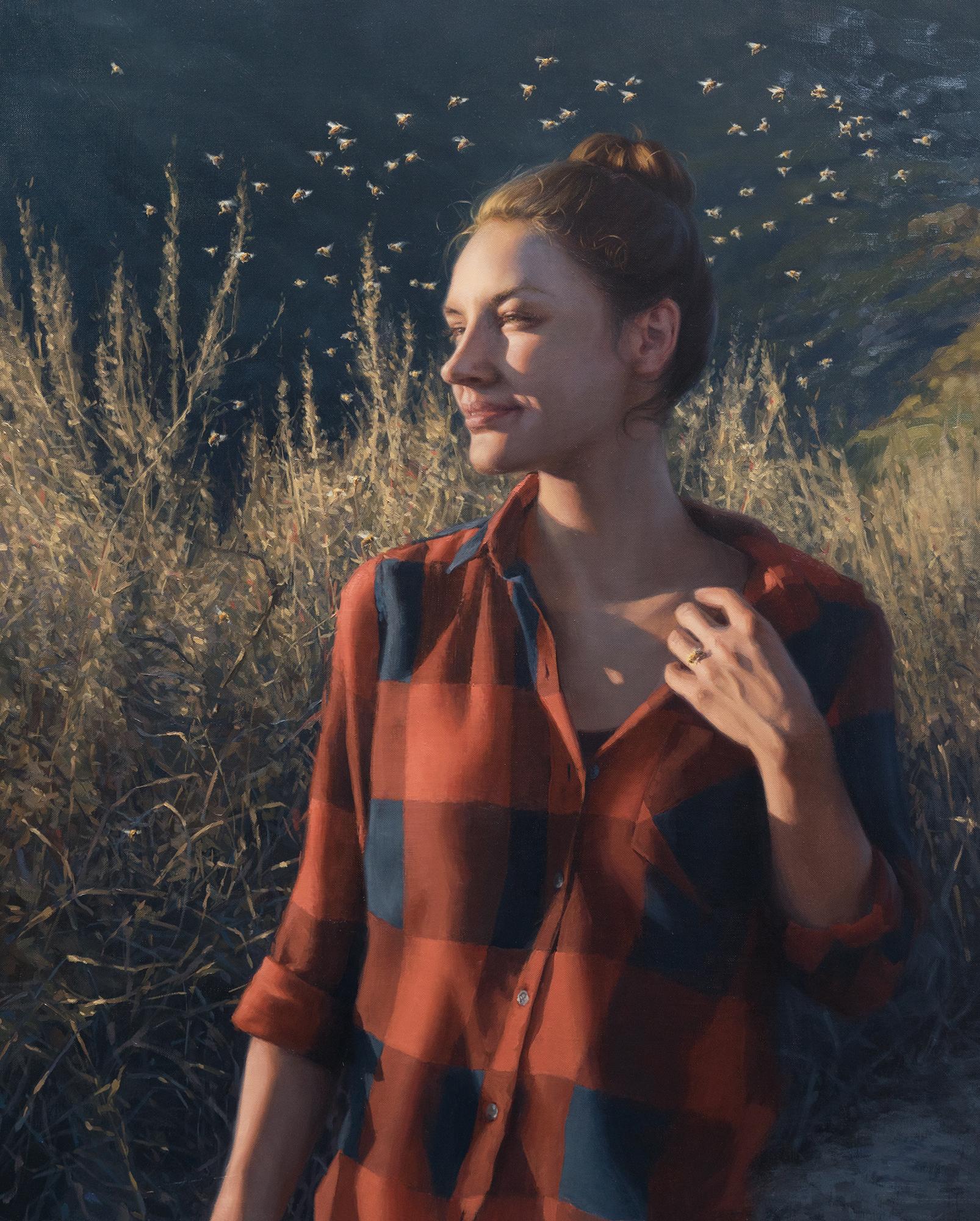 Portrait Painting de Robin Cole - "En casa de mi señora" Pintura al óleo