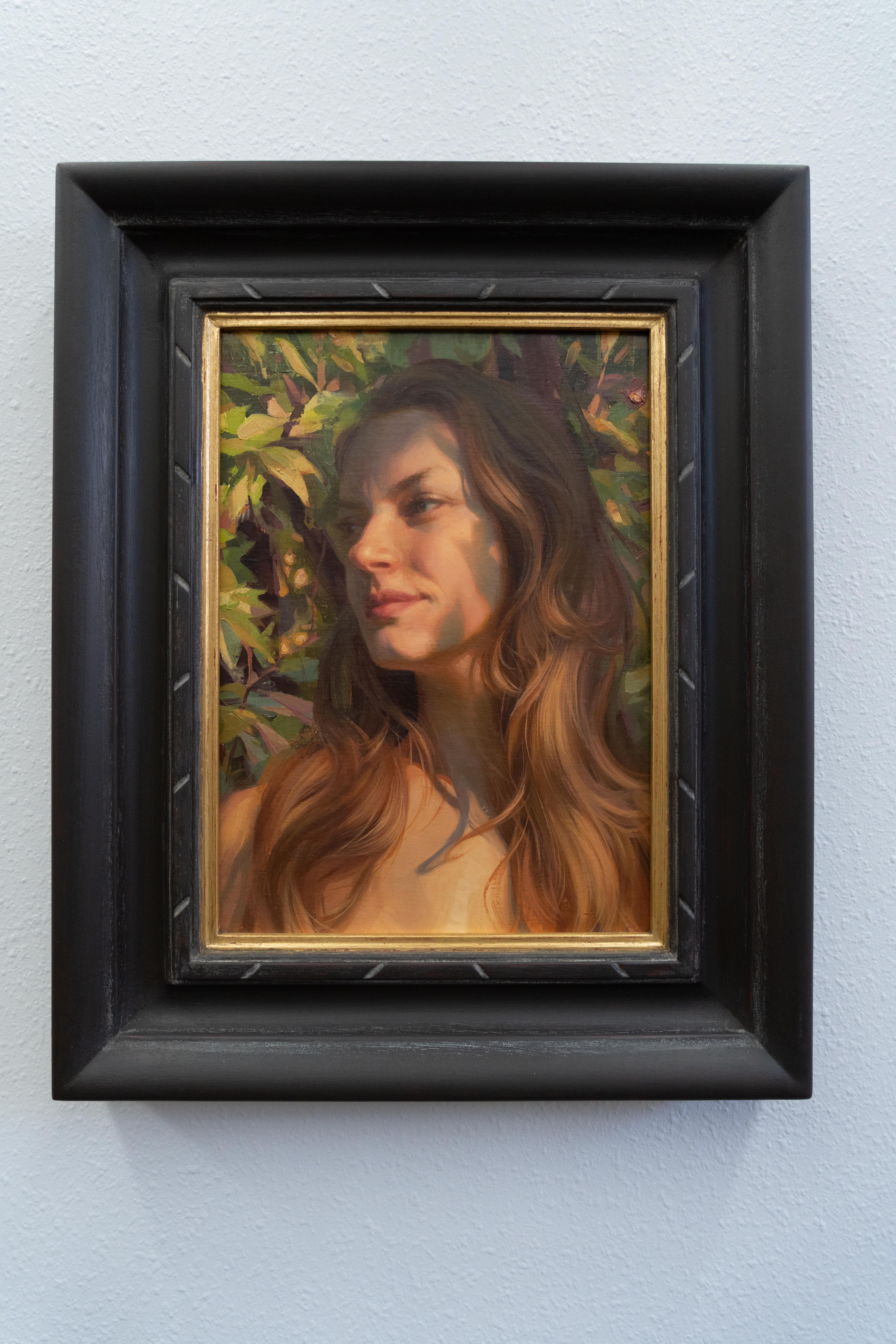 Fanciulla, Madre, 14,75 x 10,5, Ritratto, Pittura a olio - Painting di Robin Cole