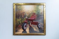 "Remember When" (2024), Original Realist Still-Life of Tricycle, Oil Painting