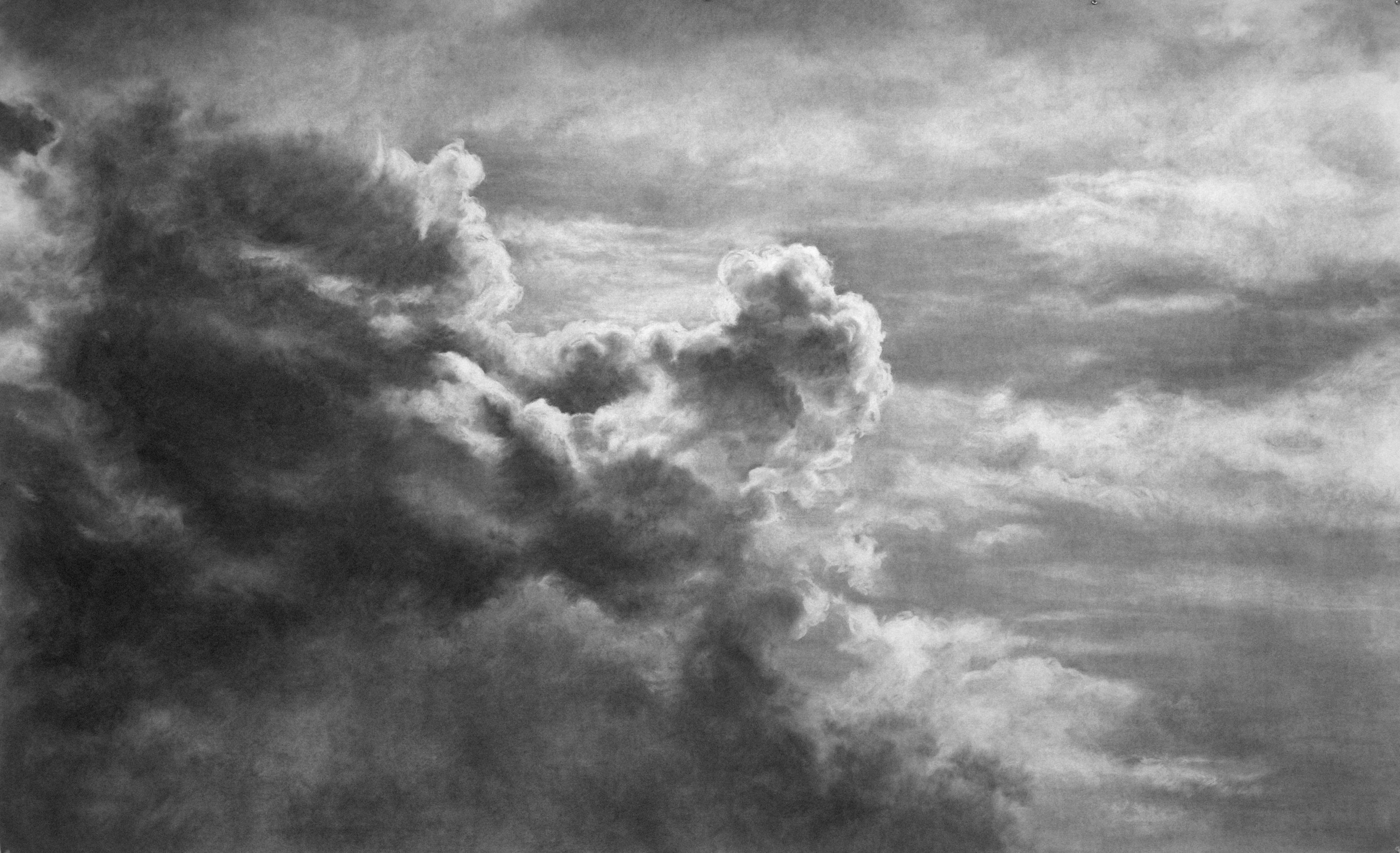 Robin Cole Landscape Painting - "Ruach I" Charcoal Painting