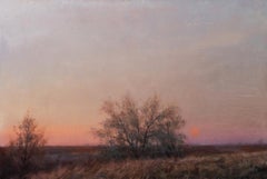 "Standley Lake Dusk" (2024) by Robin Cole, Original Oil Painting on Panel