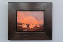 Studie (Ein neues Licht), 6 x 8 Ölgemälde