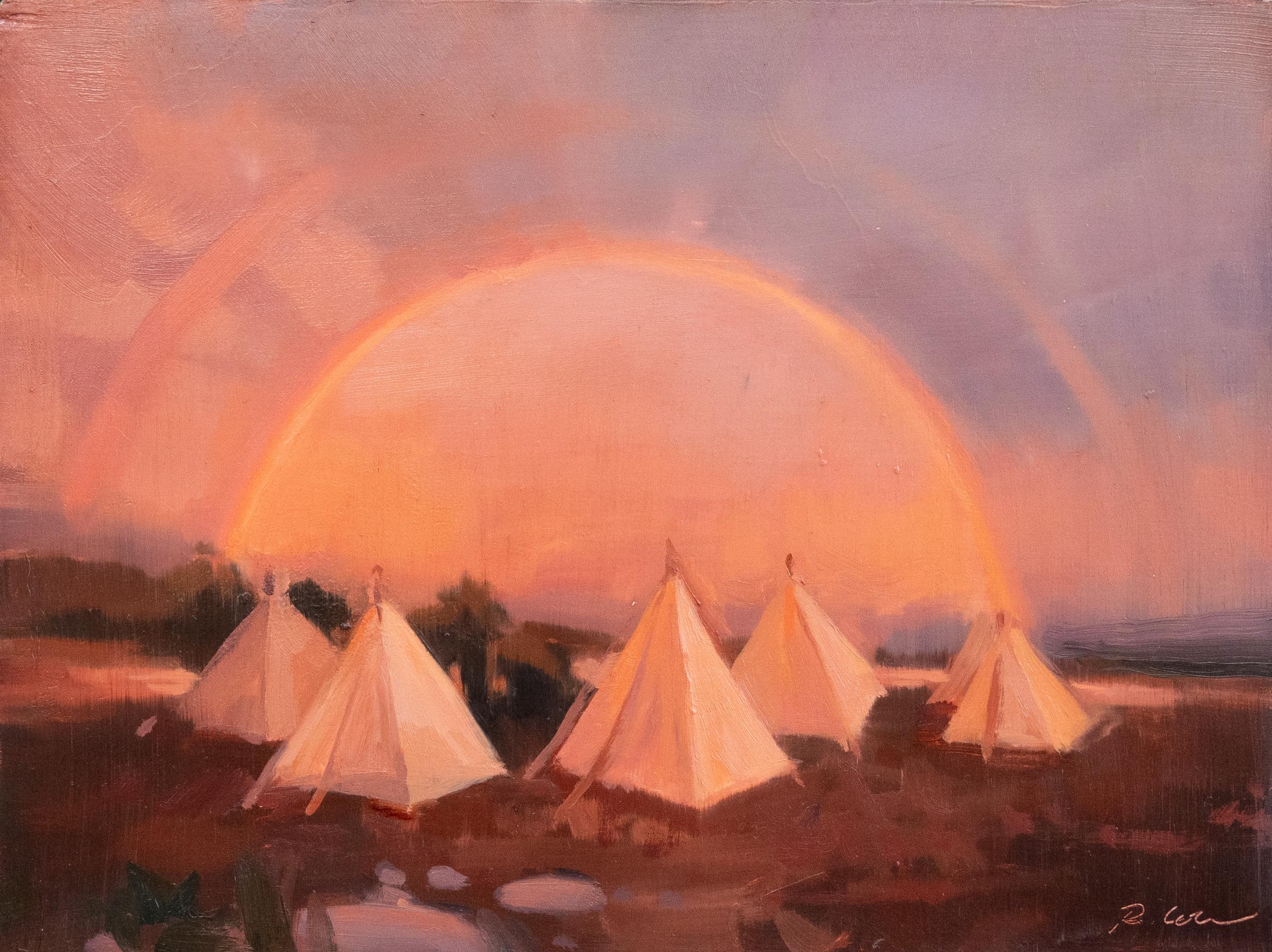 Landscape Painting di Robin Cole - Studio (A New Light), 6 x 8 Pittura a olio