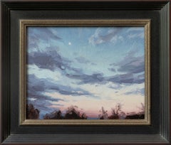 "Study for Twilight Blue" Original Oil Painting on Panel, Skyscape