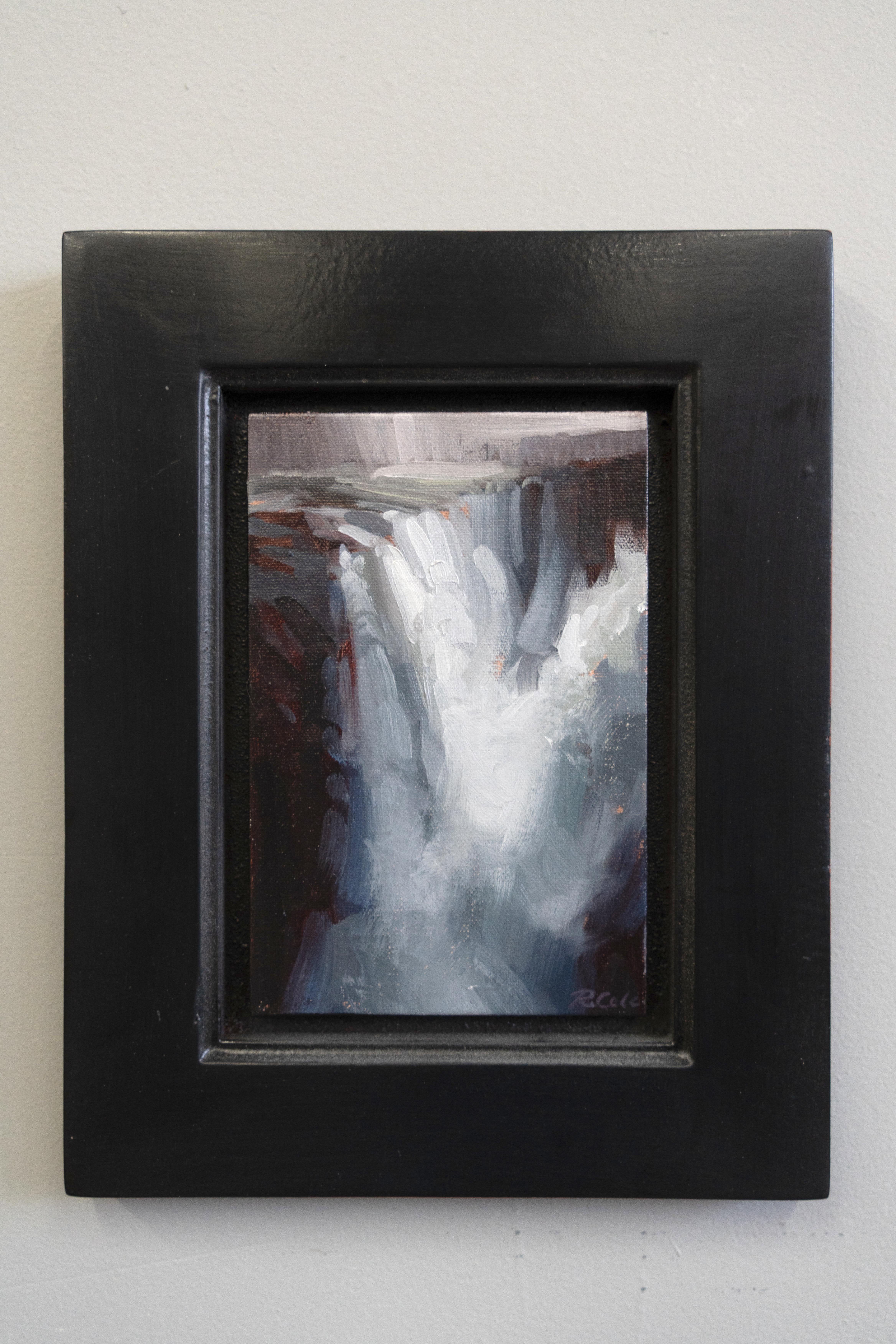 Studio I (Arrendersi), 6 x 4, Paesaggio con cascata, Pittura a olio - Painting di Robin Cole