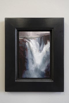 Study I (Surrender), 6 x 4, Waterfall Landscape, Oil Painting