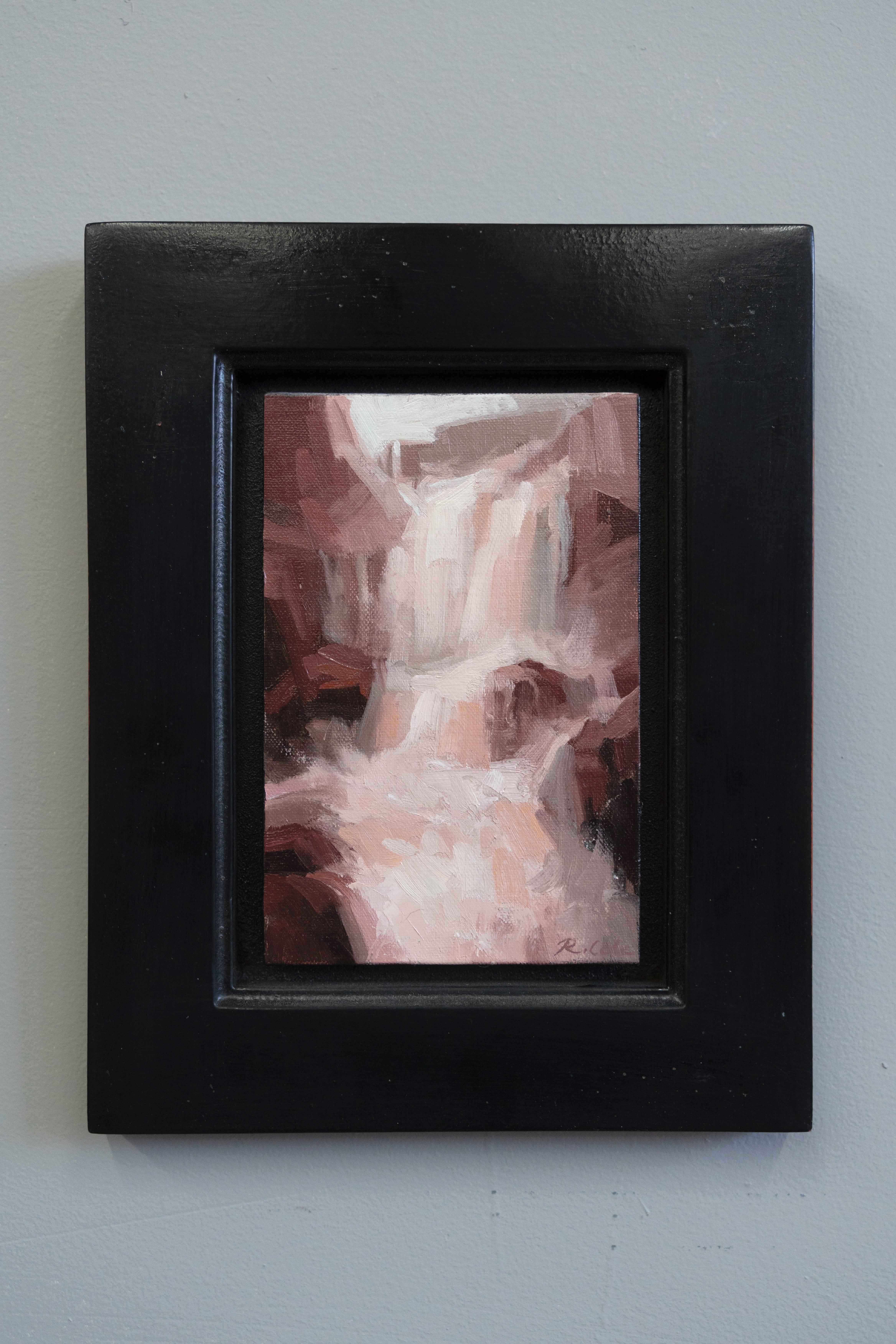 Studio II (Arrendersi), 6 x 4, Paesaggio a cascata, Pittura a olio - Painting di Robin Cole