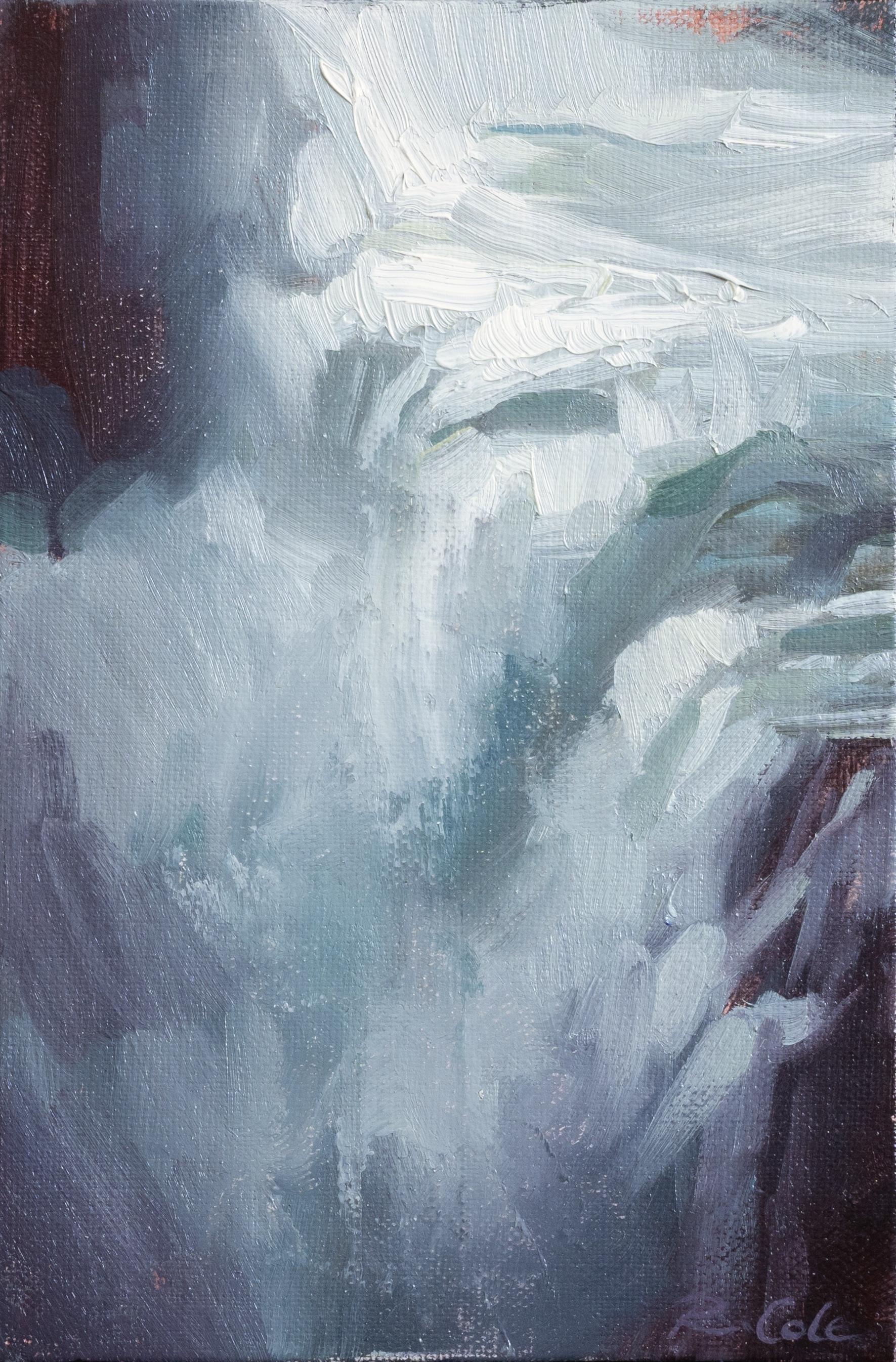 Landscape Painting de Robin Cole - Estudio III (Rendición), 6 x 4, Paisaje en cascada, Pintura al óleo