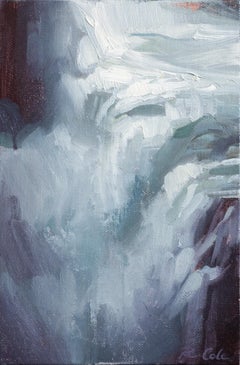 Étude III (abandon), 6 x 4, paysage de cascade, peinture à l'huile