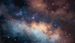 Étude (Stardust), 7 x 12, paysage, peinture à l'huile