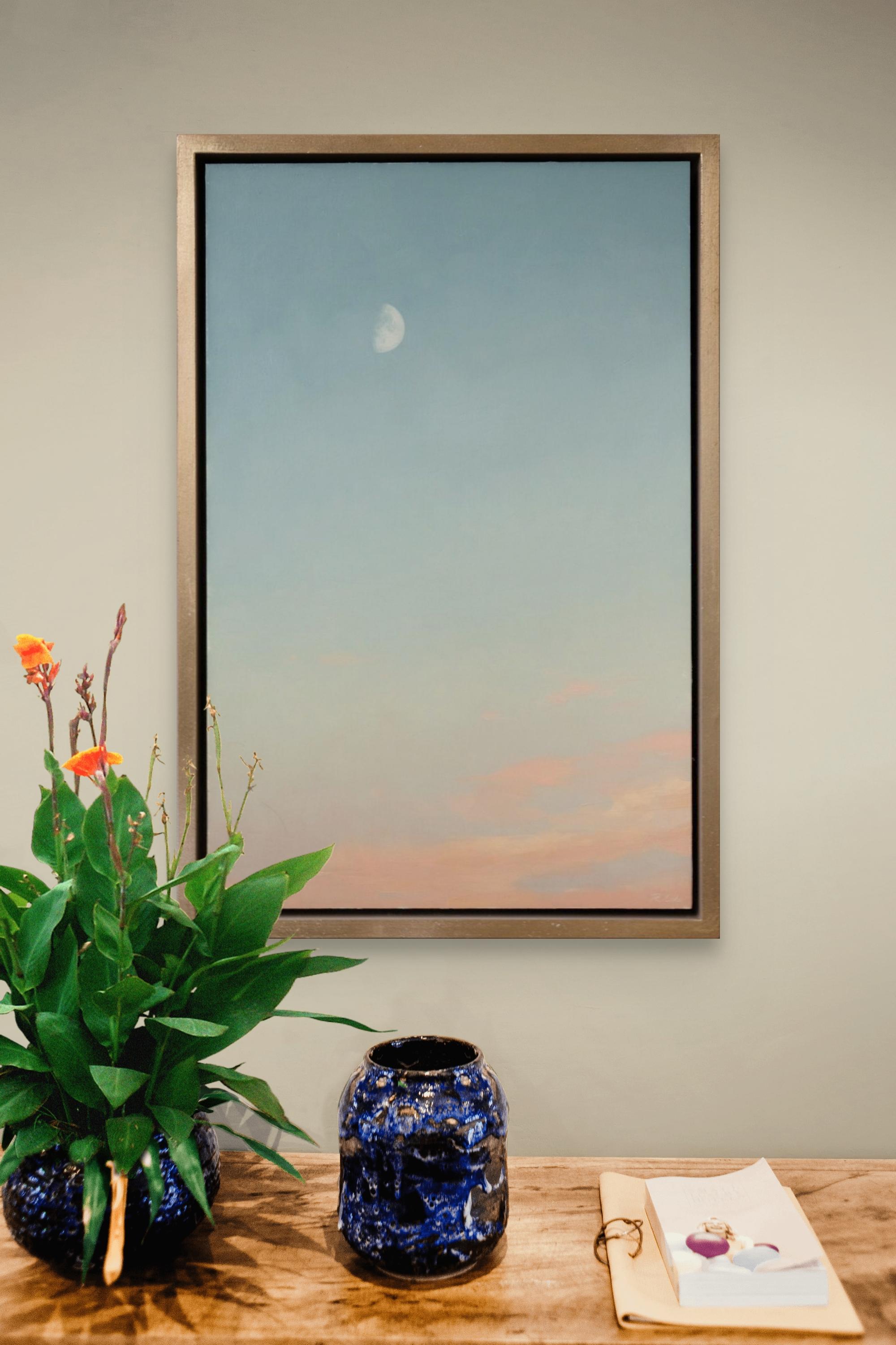 La stessa luna, 20 x 13, Paesaggio, Pittura a olio - Painting di Robin Cole