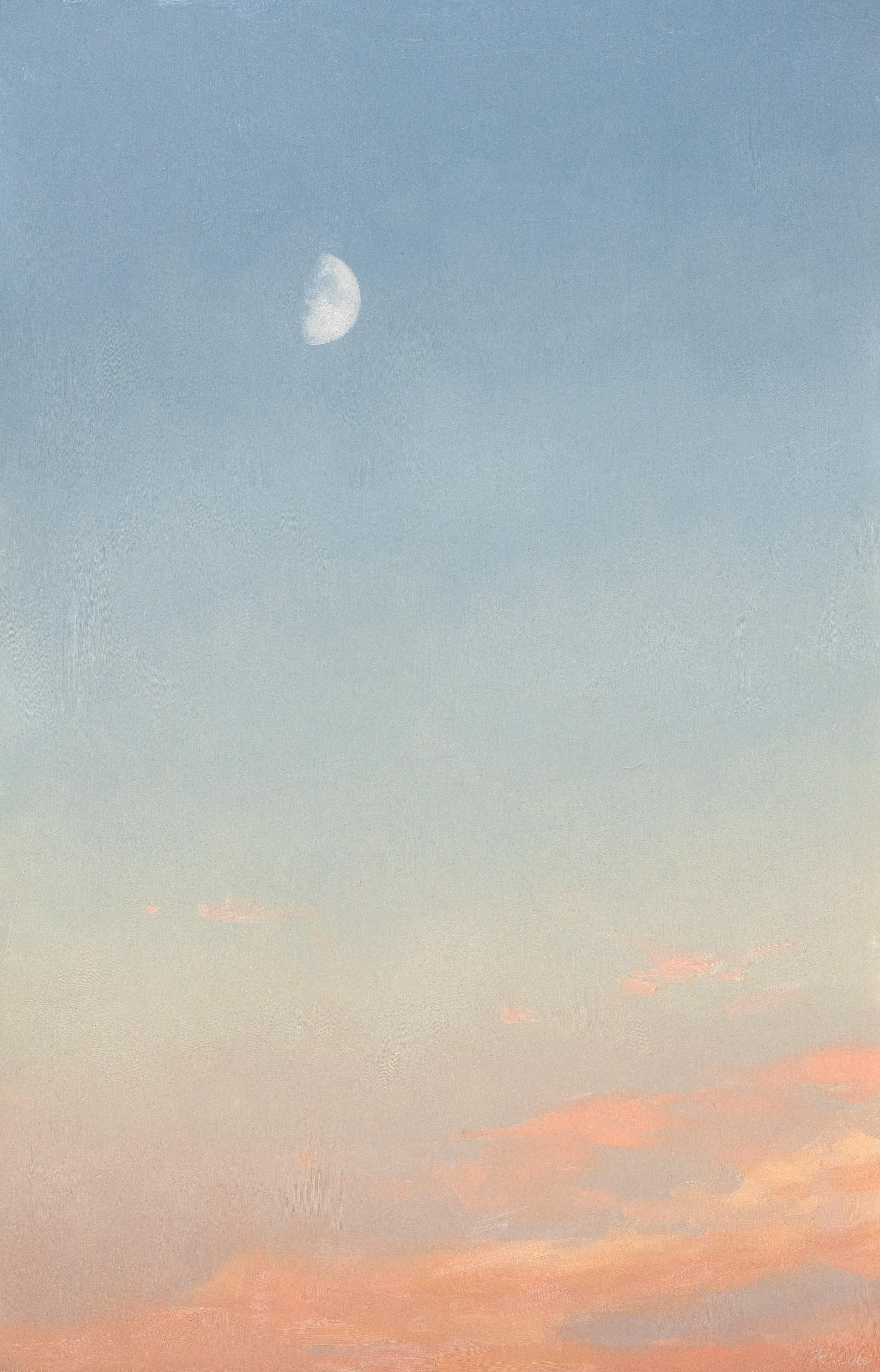 Robin Cole Landscape Painting - The Same Moon, 20 x 13, Landscape, Oil Painting