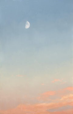 La même lune, 20 x 13, paysage, peinture à l'huile