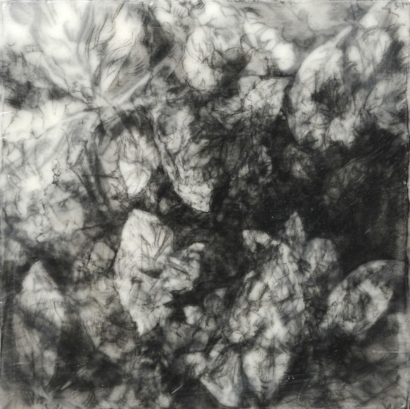 Robin Cole Still-Life Painting - "Traces V" Encaustic and Charcoal Painting