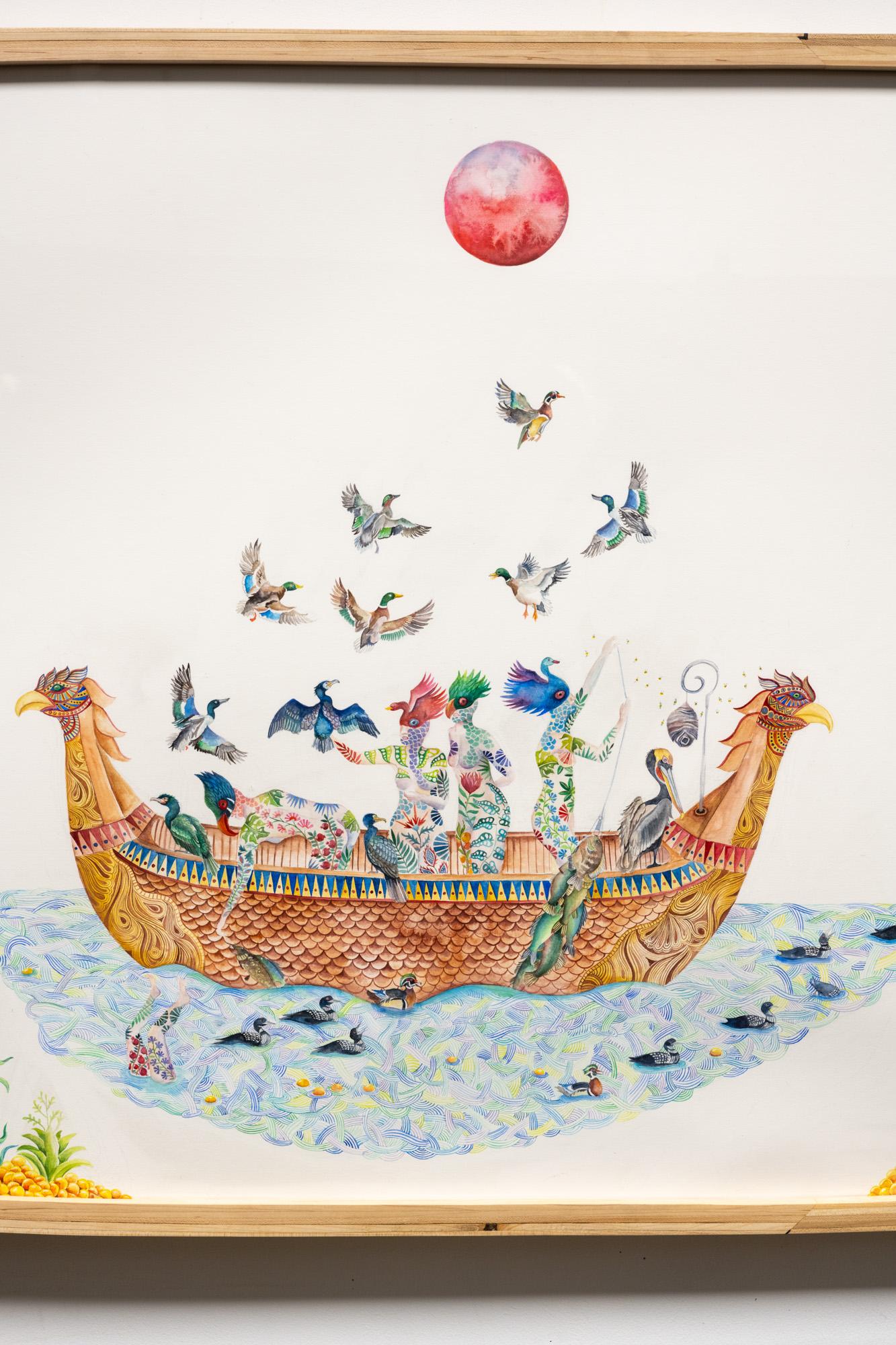 Dopo il diluvio - Figurative Painting Marrone di Robin Crofut-Brittingham