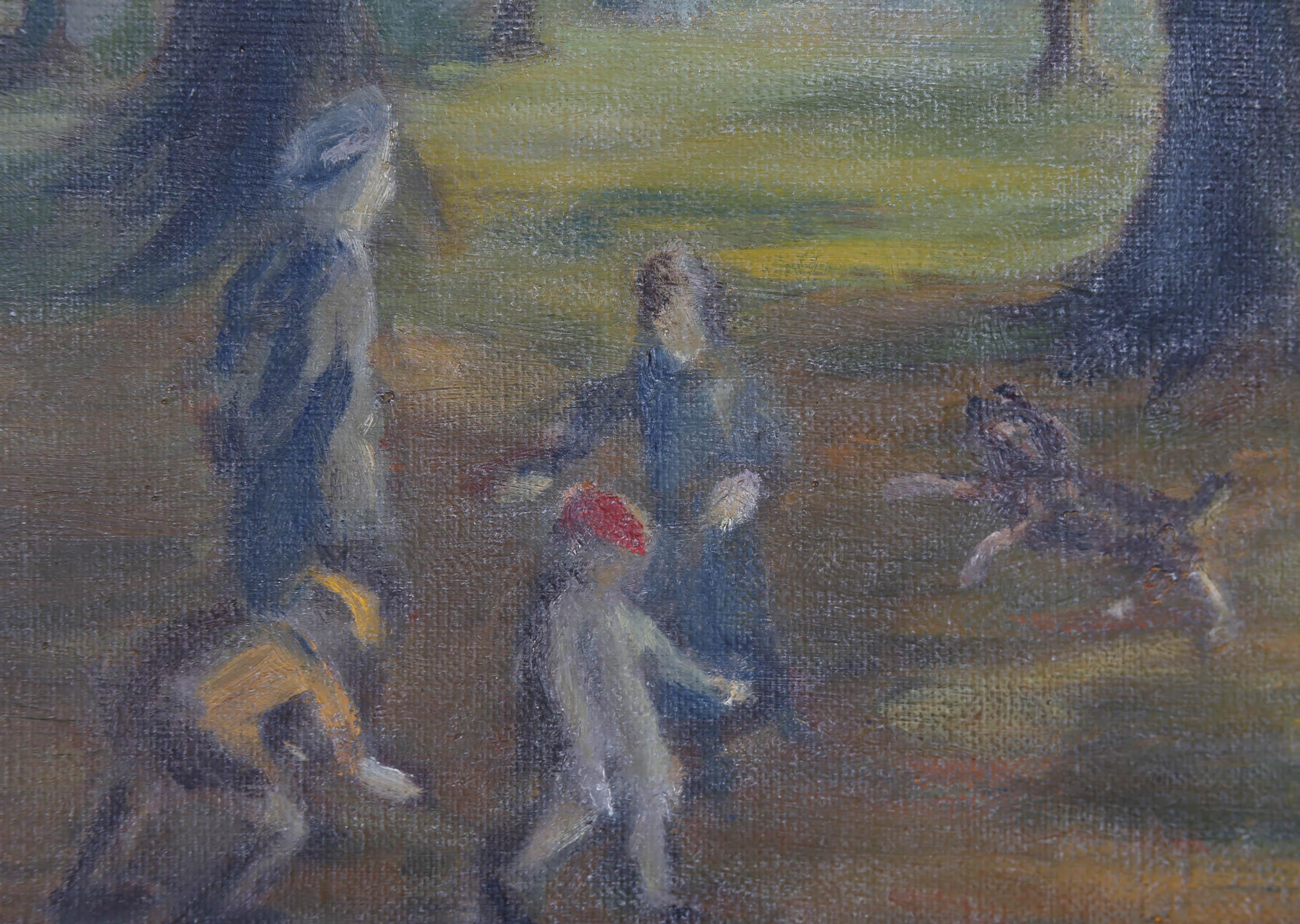 Robin Darwin (1910-1974) - Framed Mid 20th Century Oil, Playing in the Park For Sale 3