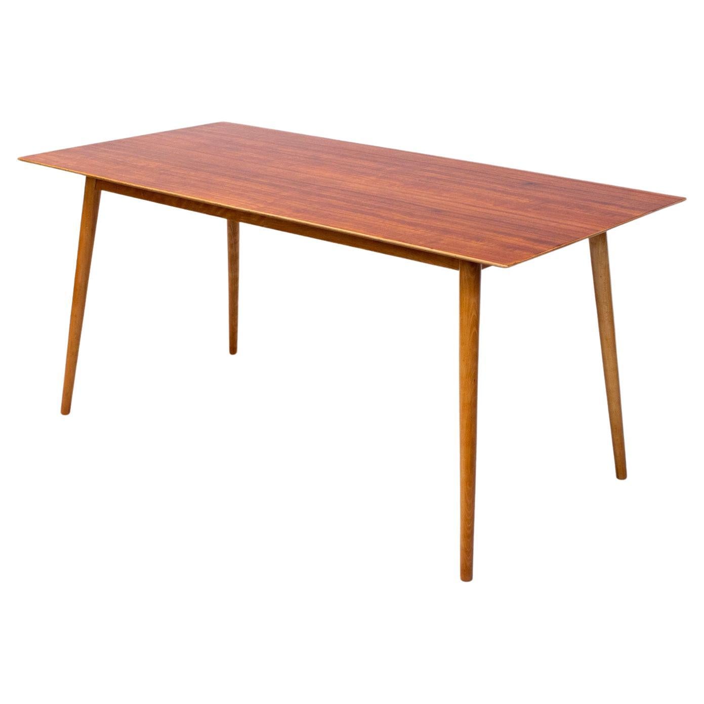 Robin Day Cherry Dining Table by Hille, 1950s For Sale