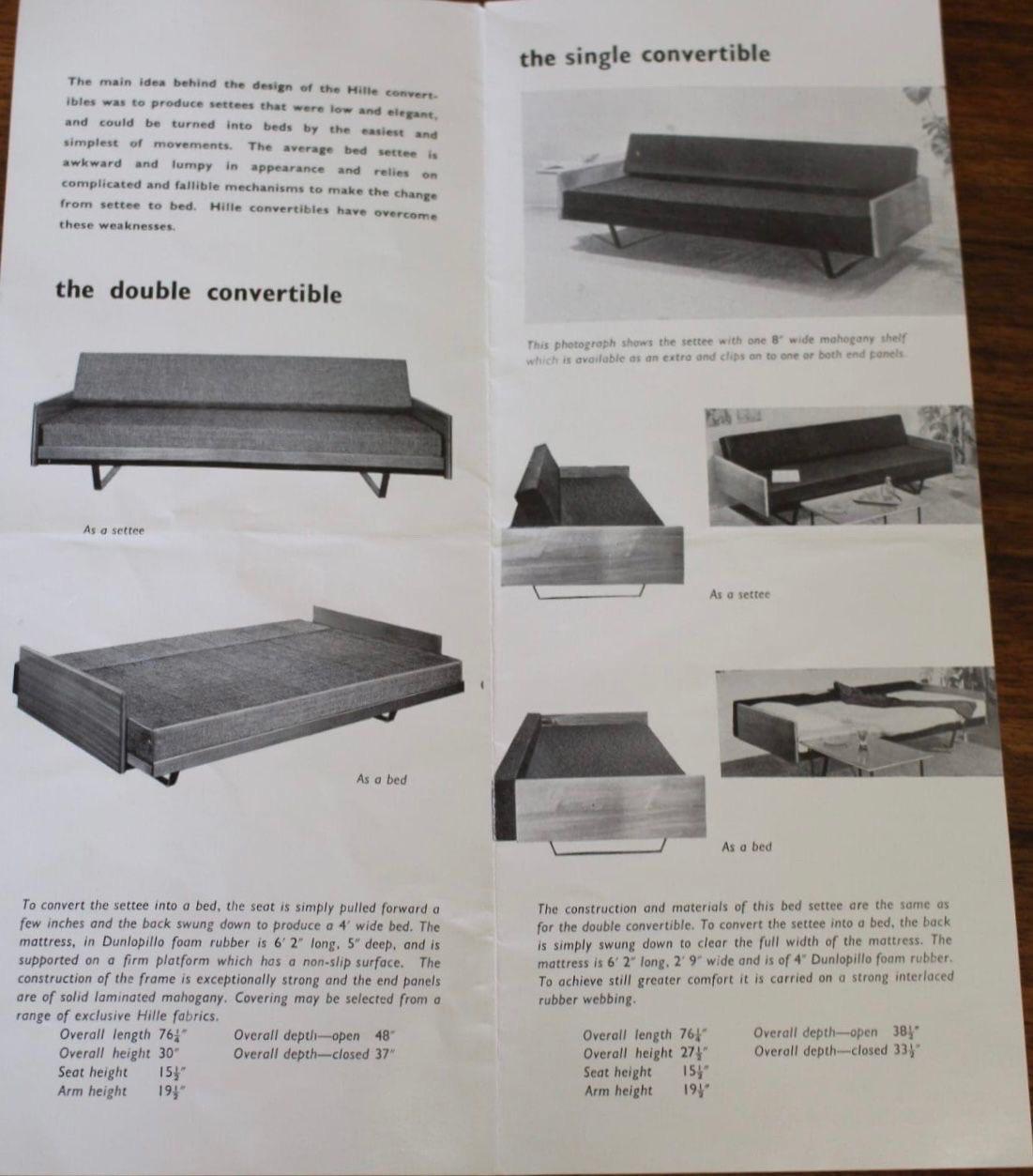 Robin Day for Hille, 1958, double canapé, trois canapés à baldaquin, vintage du milieu du siècle dernier 9