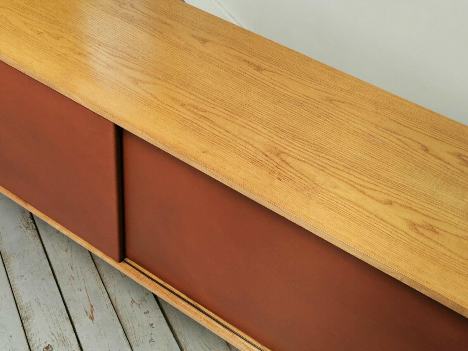 Mid-Century Modern Robin Day for Hille Mid Century Oak & Leather Sideboard