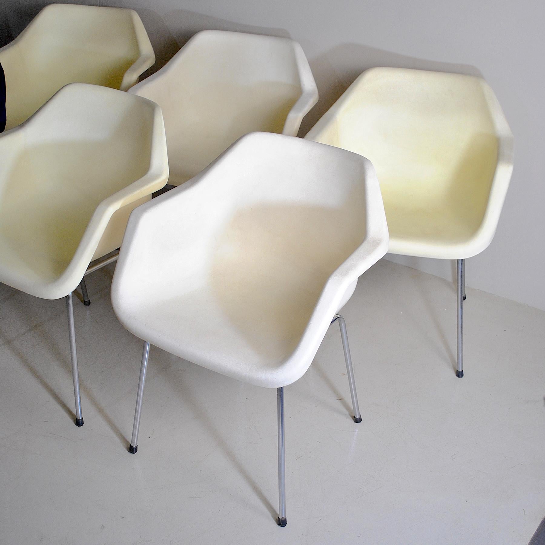 Metal Robin Day for Hille Set Chairs, 1970s