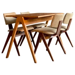 Robin Day Hillestak Dining Table & Chairs by Hille Midcentury Design, circa 1950