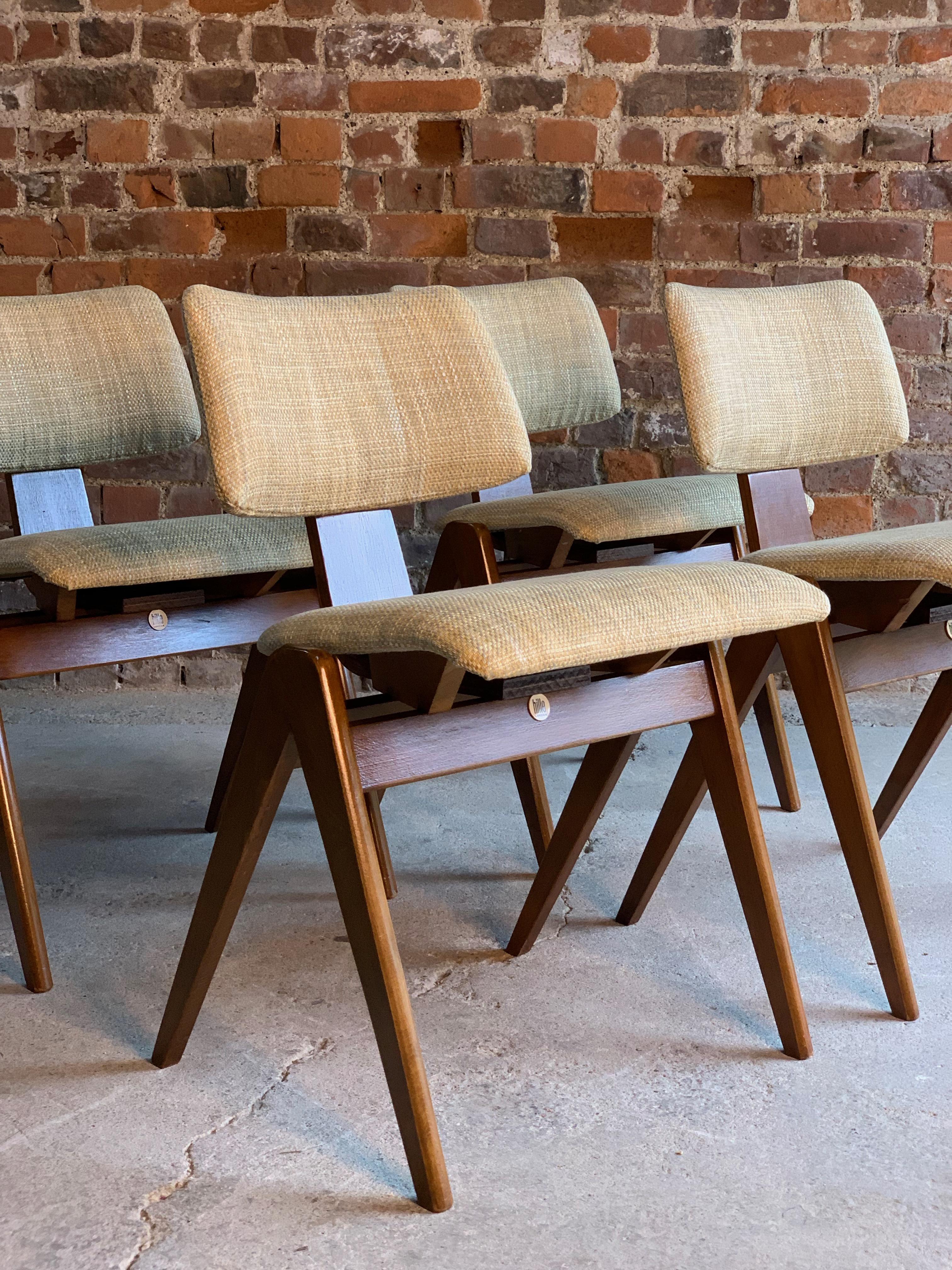 British Robin Day Hillestak Dining Table & Chairs by Hille Midcentury Design, circa 1950