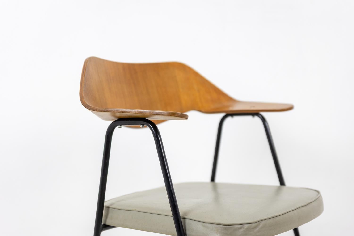 Robin Day. Siège de bureau en bois thermoformé. Aéroportée, vers 1950-60. en vente 1