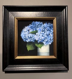 Frisella, "California on my Mind", 10x10 Hydrangea Still life Pastel on Paper