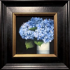 Frisella, "California on my Mind", 10x10 Hydrangea Still life Pastel on Paper