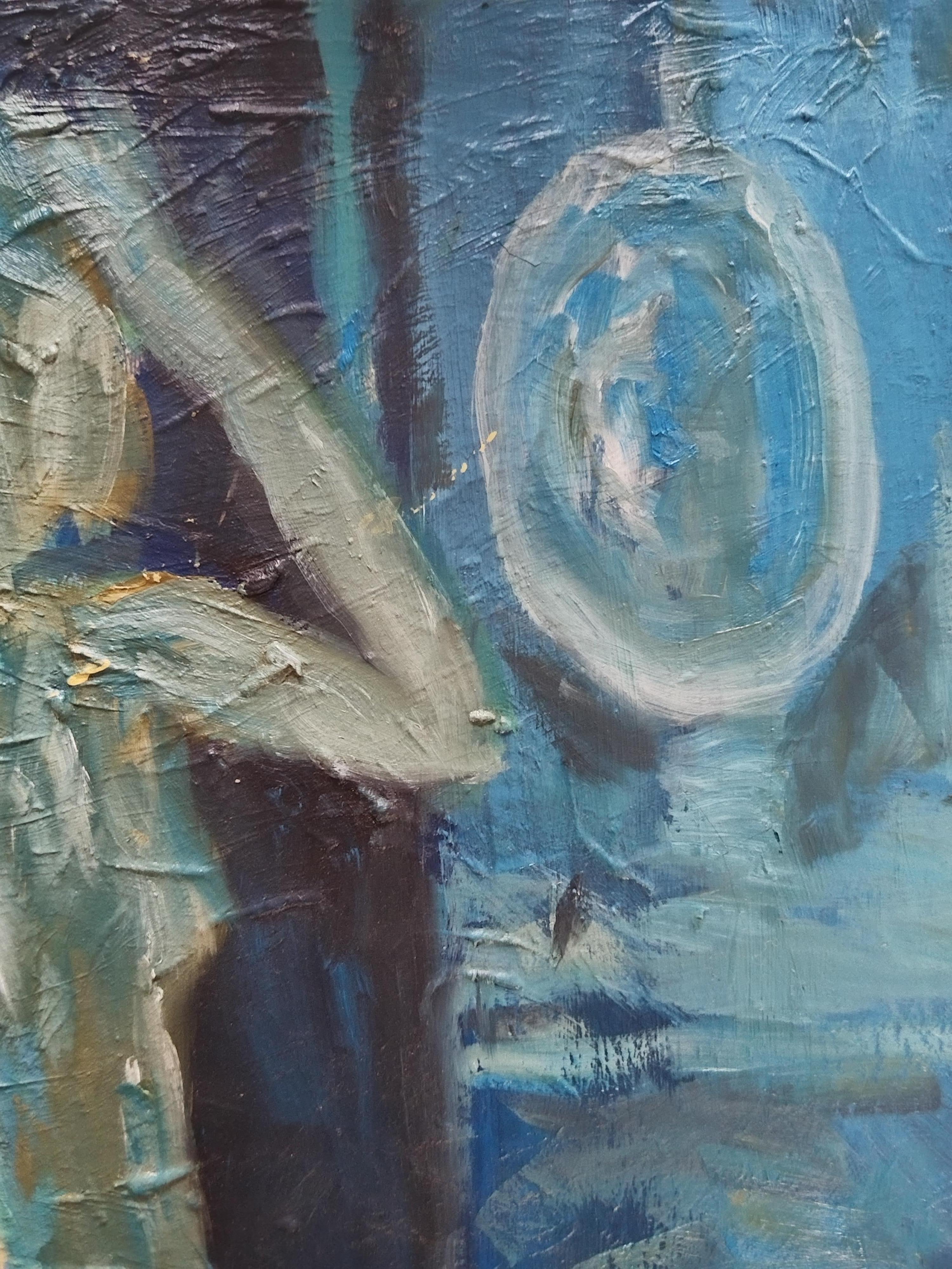 Un óleo único, inspirado en gran medida en el movimiento postimpresionista. Una bella y sombría figura nocturna azul, típica de la obra de Glanville.
Óleo sobre lienzo estirado, listo para colgar. Incluye un marco de sombra a elegir.