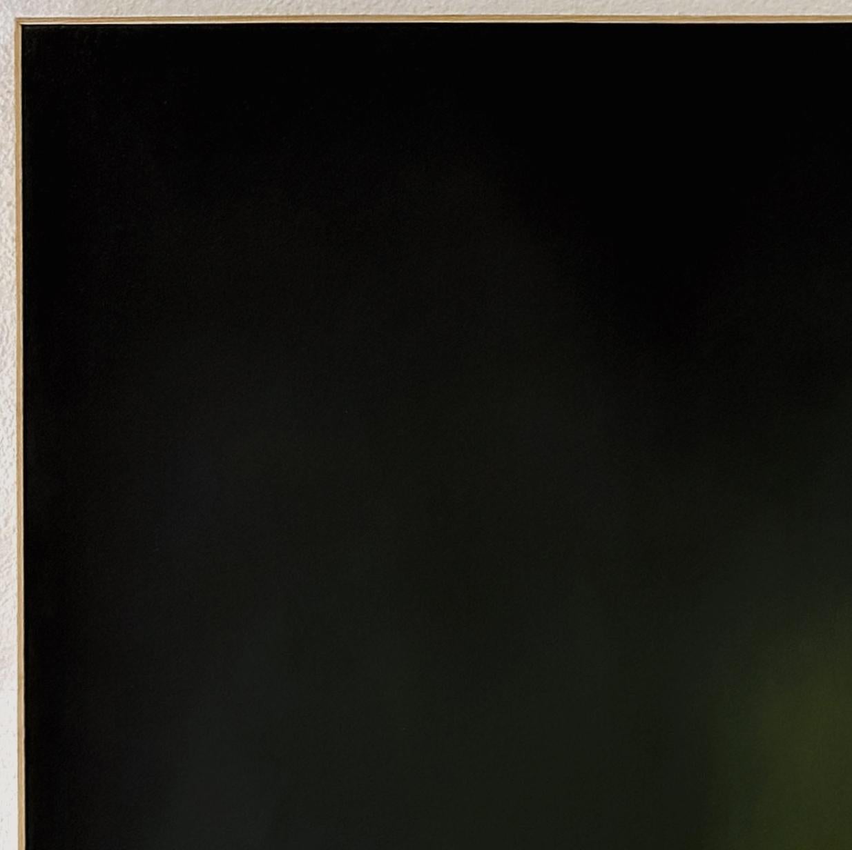 Modern Robin Harker Large Deep Blue-Green Abstract Oil on Canvas California Artist 2023