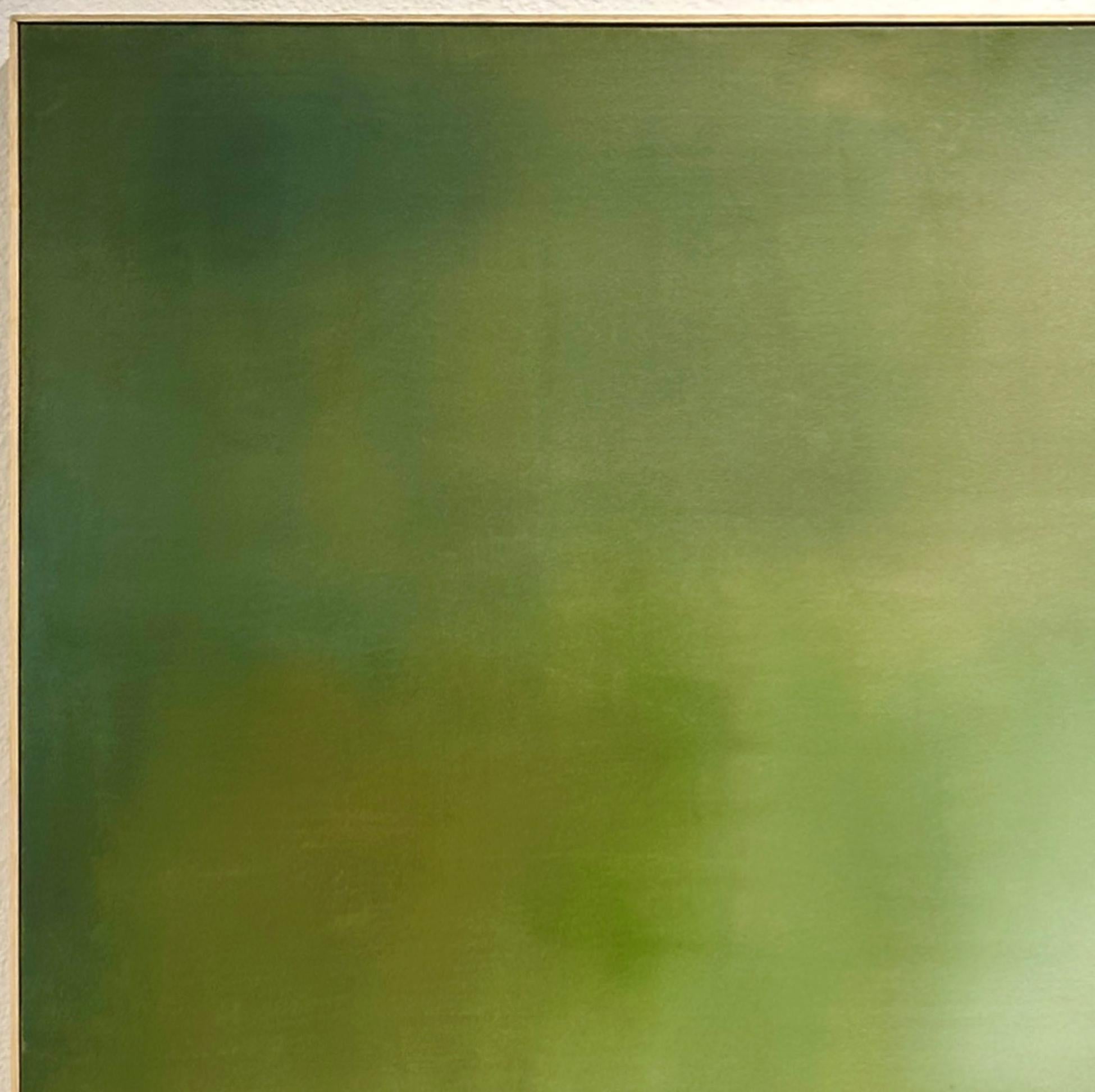 Modern Robin Harker Large Green Abstract Oil on Canvas California Artist 2023