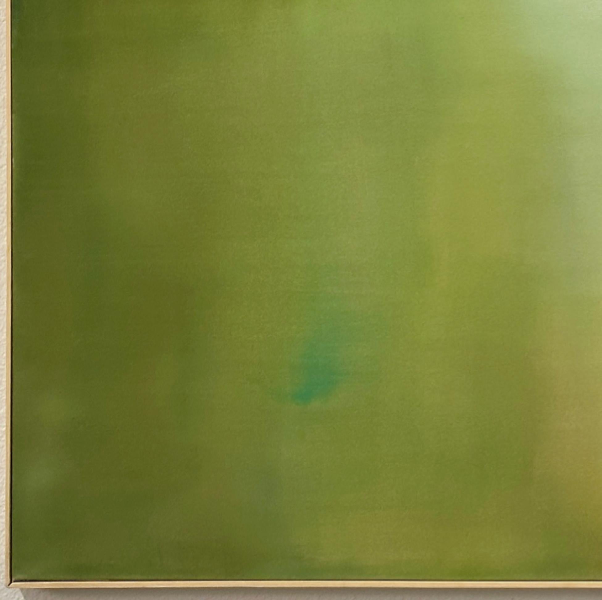 Painted Robin Harker Large Green Abstract Oil on Canvas California Artist 2023