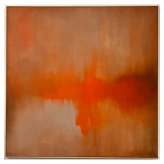 Robin Harker Large Red Abstract Oil on Canvas California Artist 2023