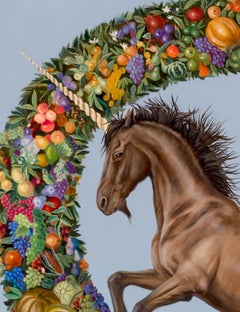 "Abundance" (2025) Original Surrealist Animal Portrait, Oil Painting