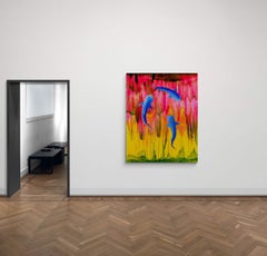 "Blue Shiver" (2025) Nature morte surréaliste originale d'animal marin, peinture à l'huile