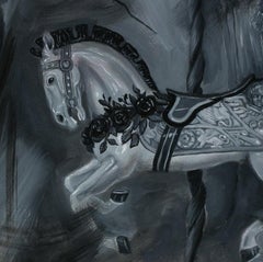 "Carousel Horse in the Forest" Oil Painting by Robin Hextrum