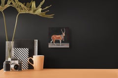 "Deer with Garland" by Robin Hextrum, Original Painting