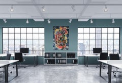 "Galloping in the Heavens" by Robin Hextrum, Oil Painting, Horses and Fruits